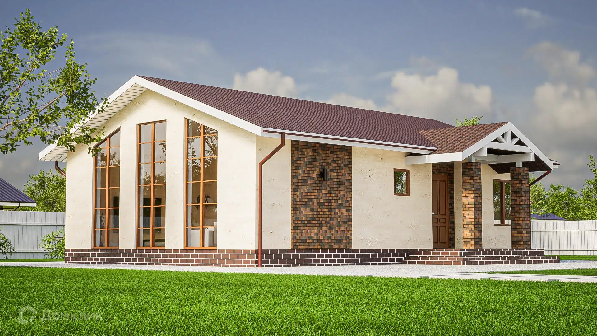 Проект дома «Дом 84» компании ИП Кабанов Виктор Алексеевич из материала Газосиликатные блоки площадью 84м² под ключ за 6560000₽ в Луганске | 1 этаж, 3 спальни, 1 санузел – Домклик