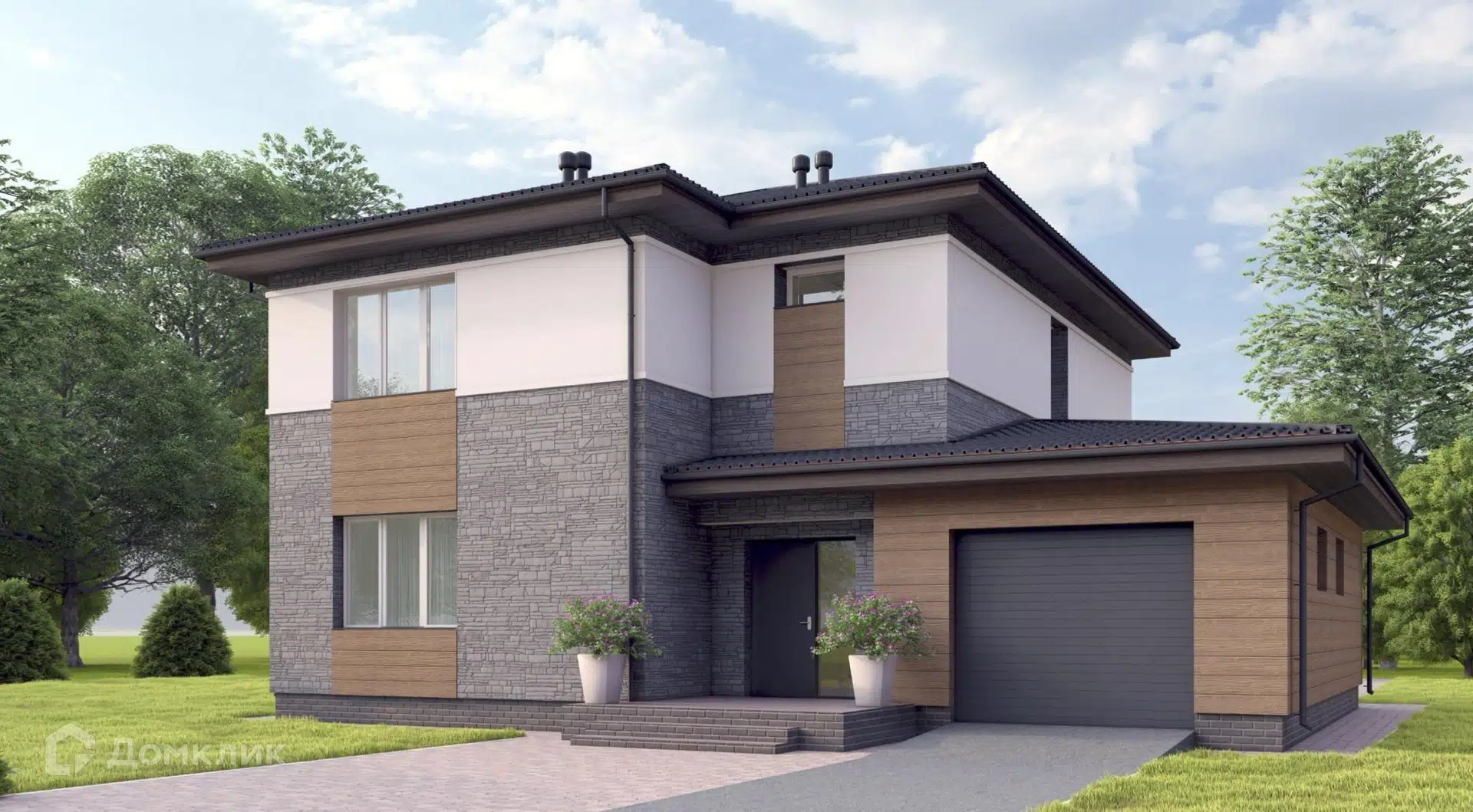 Проект дома «ДМ 5» компании СК Восток Строй из материала Газобетонные блоки площадью 249м² под ключ за 23904000₽ в Донецке | 2 этажа, 3 спальни, 3 санузла – Домклик