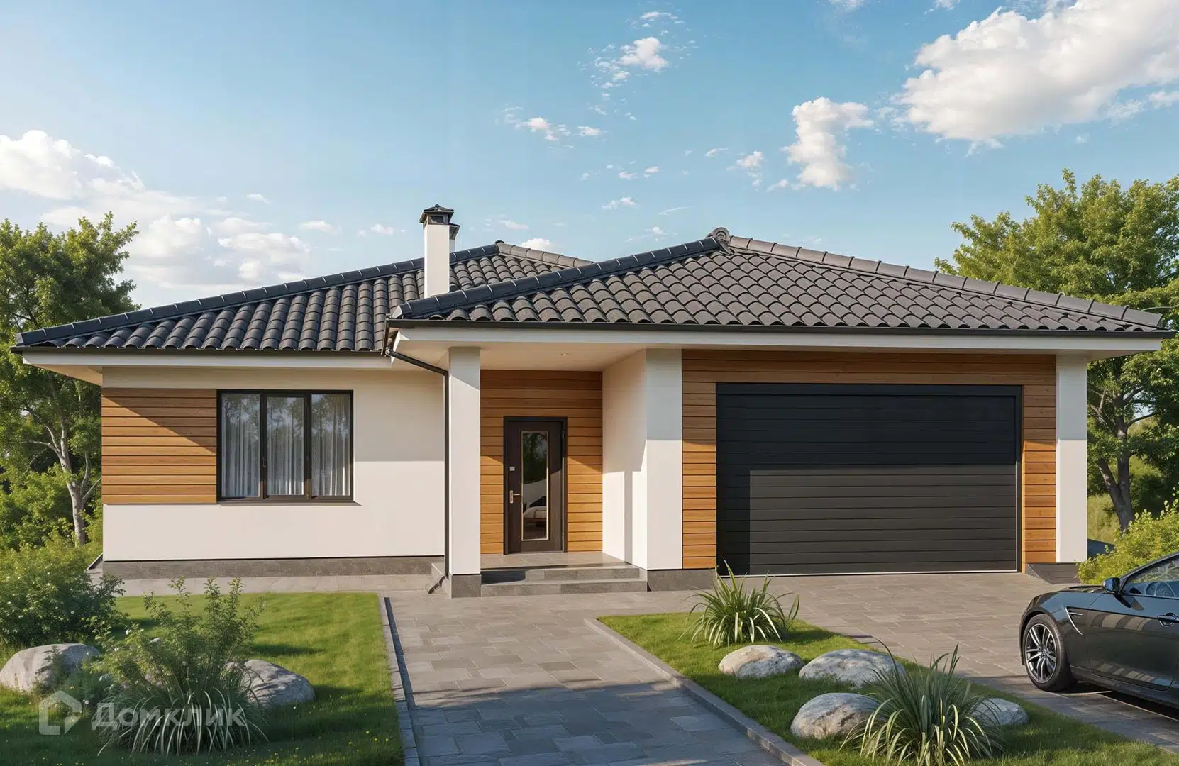 Проект дома «Проект №422» компании Новация из материала Газобетонные блоки площадью 189м² под ключ за 11400000₽ в Донецке | 1 этаж, 3 спальни, 3 санузла – Домклик