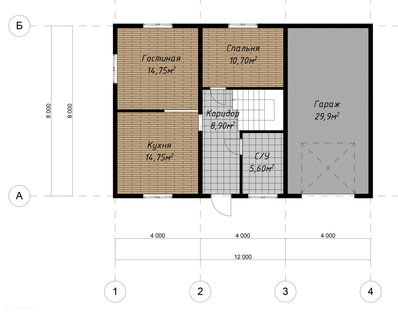 Планировка 1 этажа