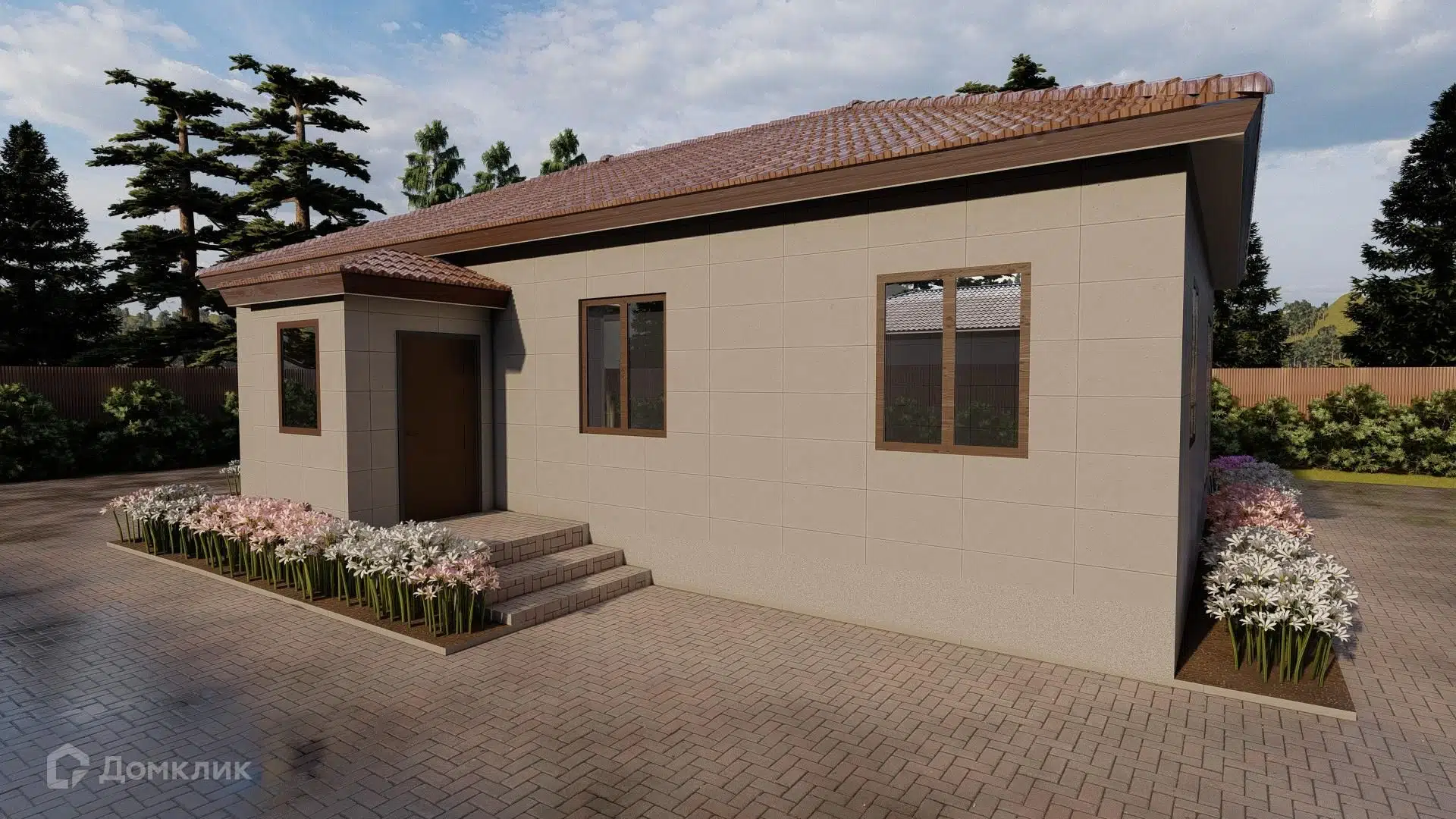 Проект дома «Проект №20 ТМ» компании СК «Созвездие» из материала Газобетонные блоки площадью 107.2м² под ключ за 5709390₽ в Донецке | 1 этаж, 3 спальни, 2 санузла – Домклик