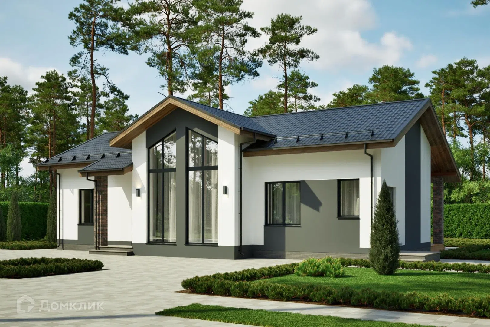 Проект дома «P-H 11/1» компании Perfect House г. Ханты-Мансийск из материала Газобетонные блоки площадью 117м² под ключ за 5850000₽ в Луганске | 1 этаж, 3 спальни, 2 санузла – Домклик