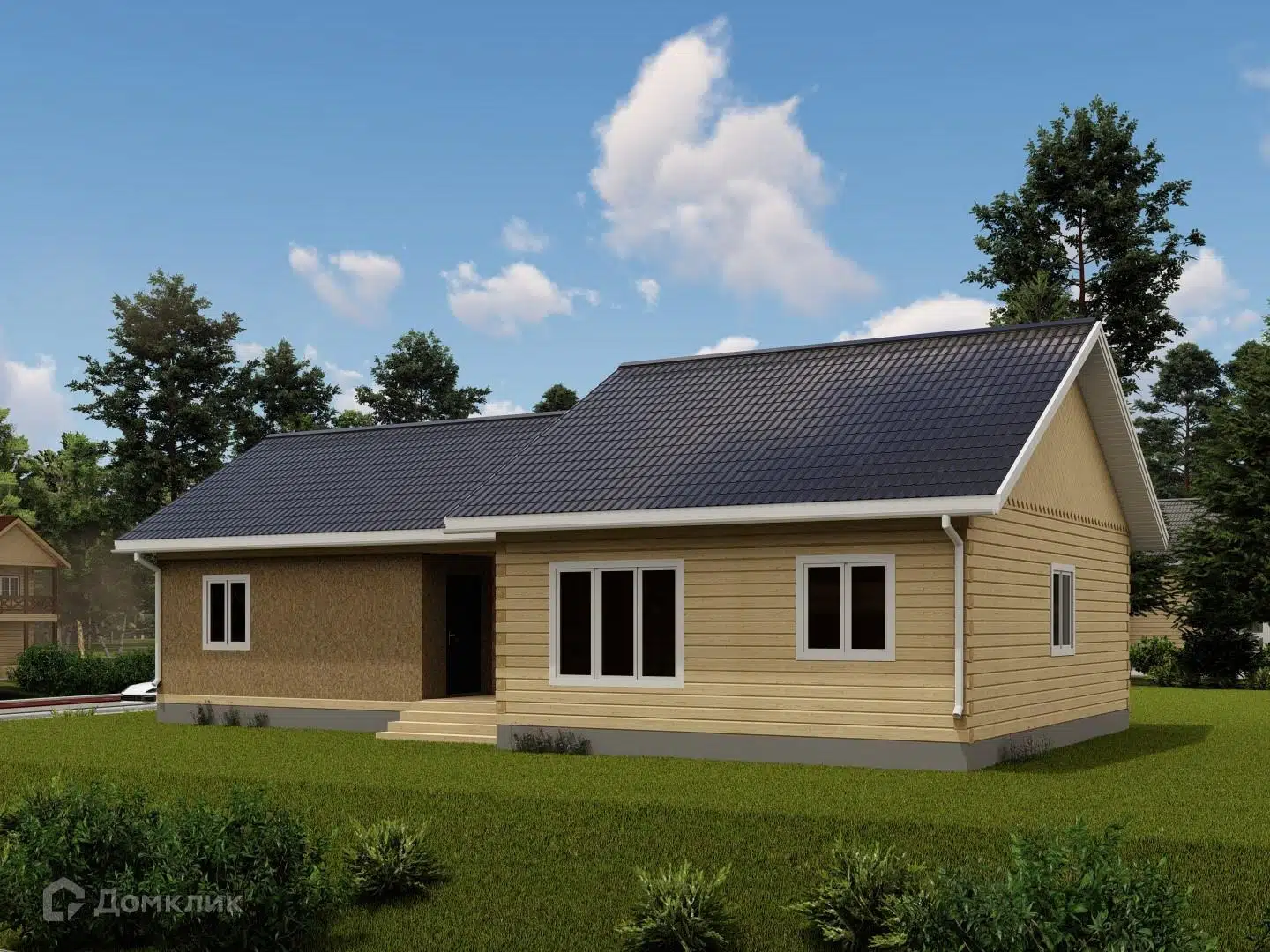 Проект дома «ДОМ 9 Х 10 с гаражом» компании СТРОЙ ЯКУТСК из материала Профилированный брус площадью 114.4м² под ключ за 7370000₽ в Донецке | 1 этаж, 3 спальни, 1 санузел – Домклик