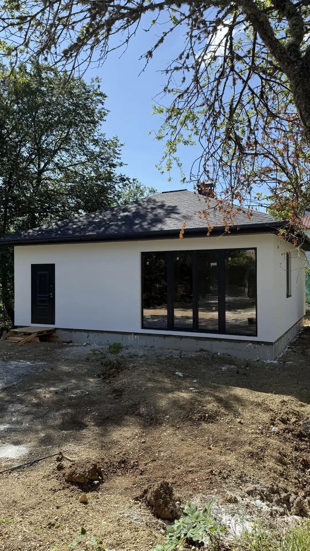 Проект дома «Панорамный» компании Сапфир из материала SIP-панели площадью 62м² под ключ за 3965000₽ в Донецке | 1 этаж, 2 спальни, 2 санузла – Домклик