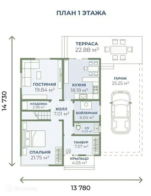 Планировка 1 этаж этажа