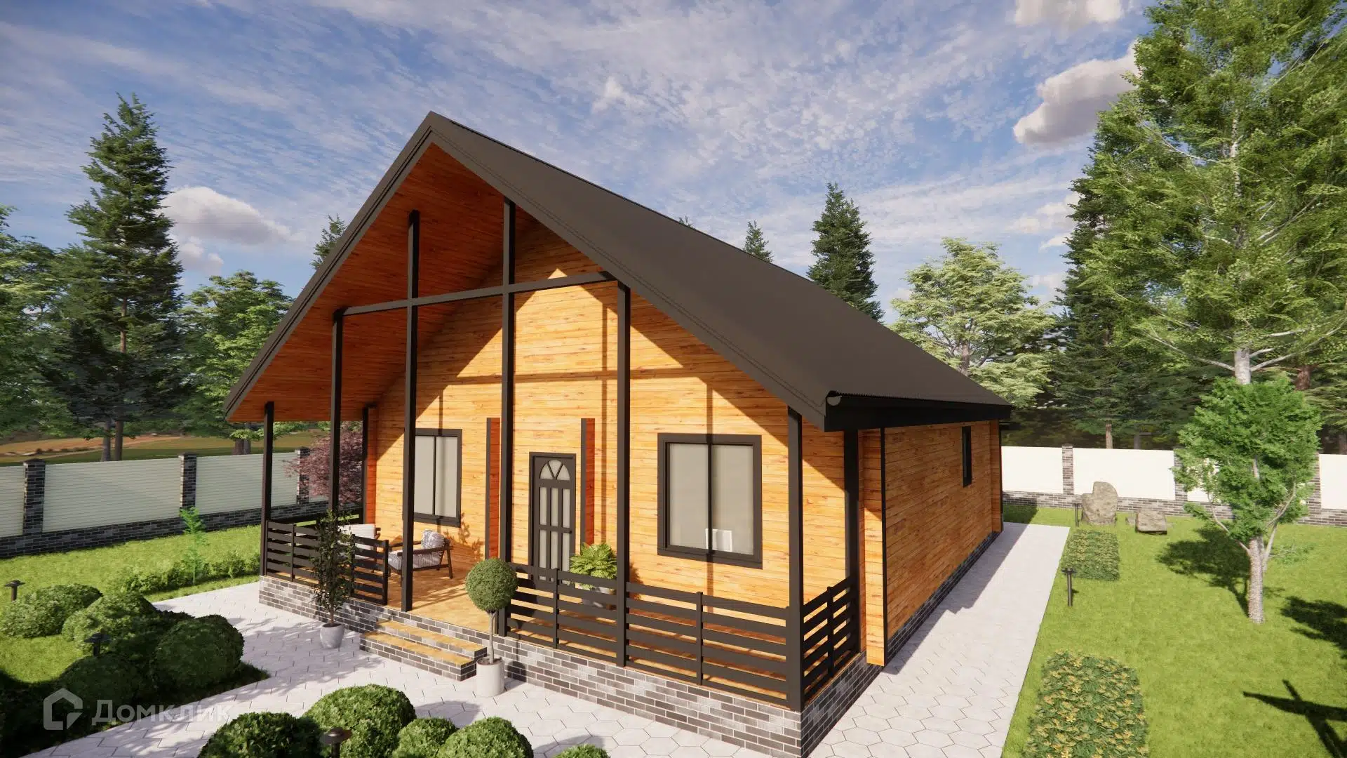 Проект дома «престиж» компании ИП Зуева Марина Аркадьевна из материала Брус естественной влажности площадью 117м² под ключ за 6500000₽ в Донецке | 1 этаж, 3 спальни, 1 санузел – Домклик