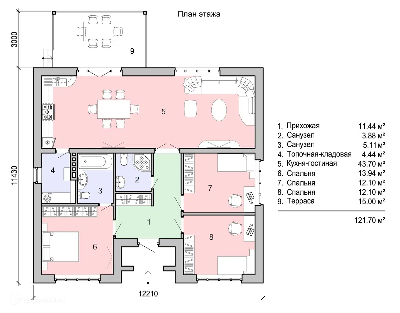 Планировка 1 этаж этажа
