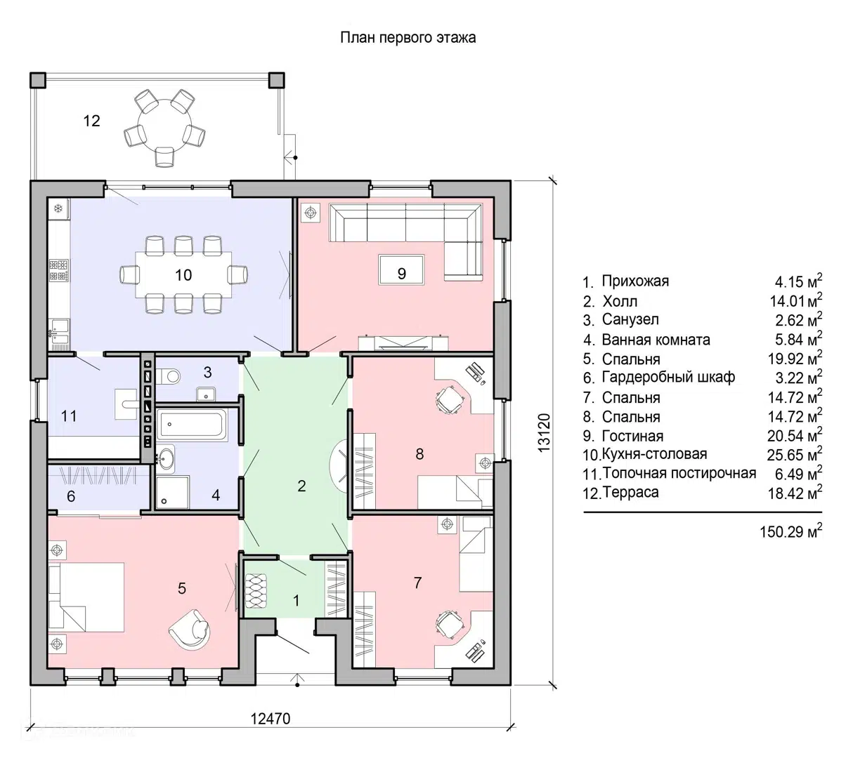 Планировка 1 этаж этажа