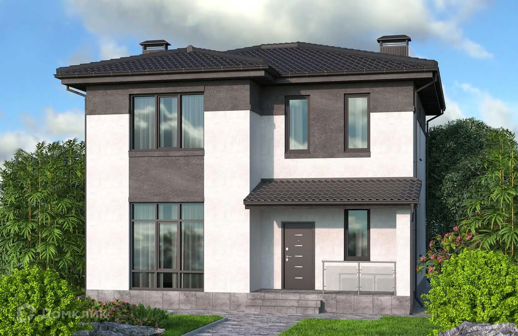 Проект дома «Проект №396» компании Новация из материала Газобетонные блоки площадью 133м² под ключ за 7315000₽ в Донецке | 2 этажа, 4 спальни, 2 санузла – Домклик