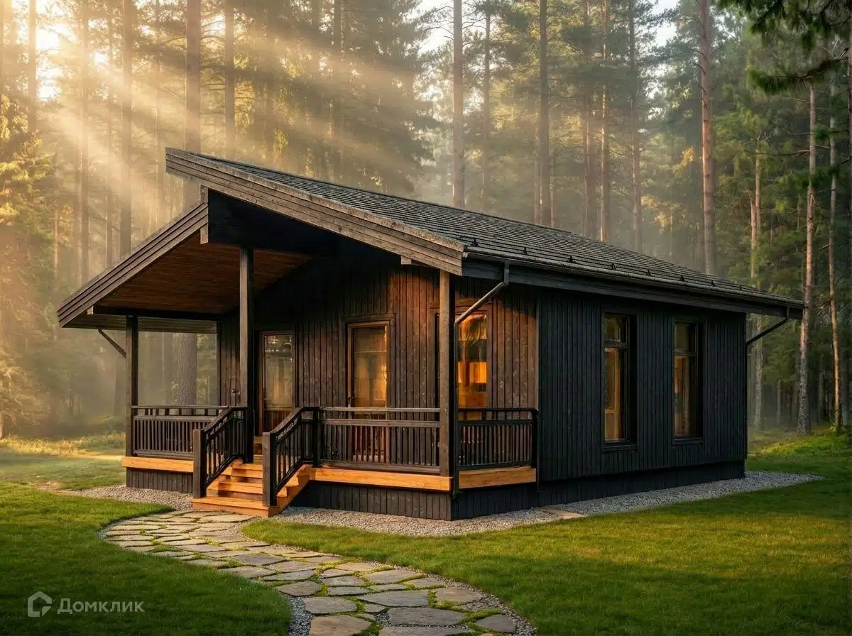 Проект дома «Иван» компании ИП Яковлев И.С. из материала Каркасный дом площадью 43м² под ключ за 3115000₽ в Донецке | 1 этаж, 2 спальни, 1 санузел – Домклик