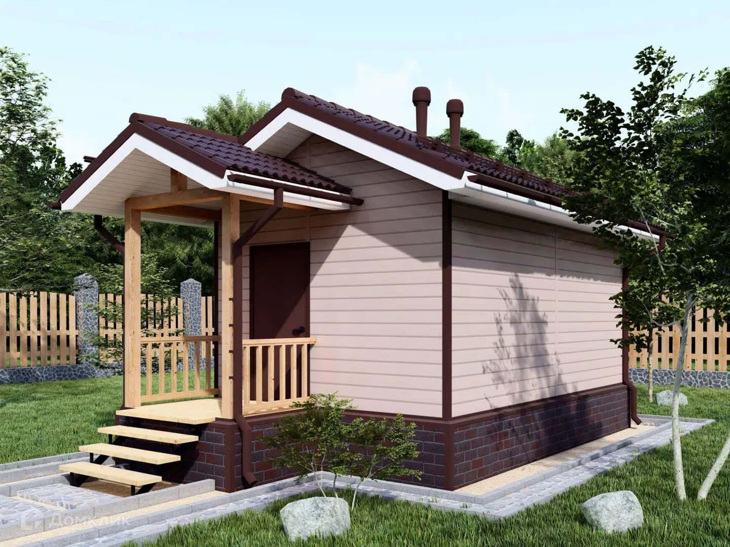 Проект дома «Проект "6х4"» компании Альфа SIP из материала SIP-панели площадью 24м² под ключ за 1015304₽ в Донецке | 1 этаж, 1 спальня, 1 санузел – Домклик