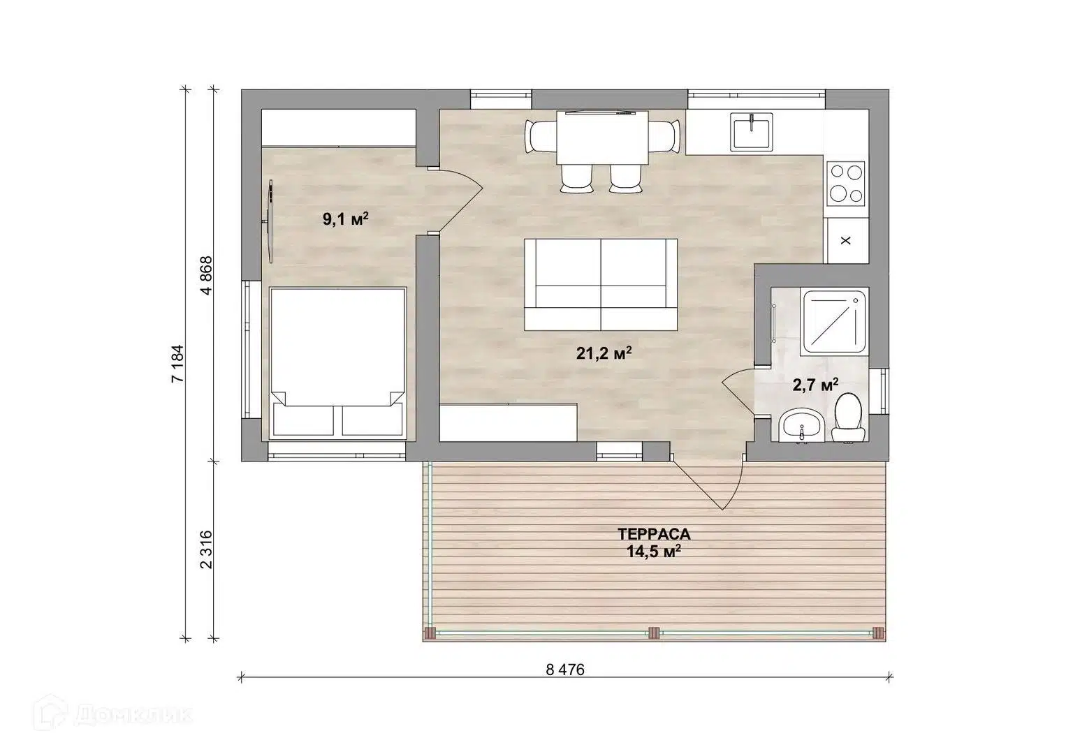 Планировка 1 этажа