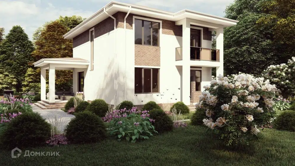 Проект дома «Б-159/1» компании СК «Основание» из материала Газобетонные блоки площадью 159м² под ключ за 8745000₽ в Донецке | 2 этажа, 4 спальни, 2 санузла – Домклик