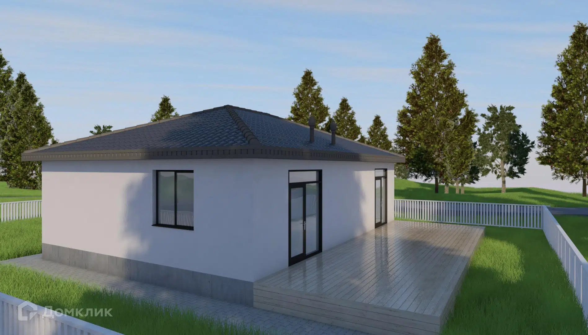 Проект дома «СФ 83/Т» компании ООО «НОВОПАШИН» из материала Газобетонные блоки площадью 128м² под ключ за 7550000₽ в Донецке | 1 этаж, 3 спальни, 2 санузла – Домклик