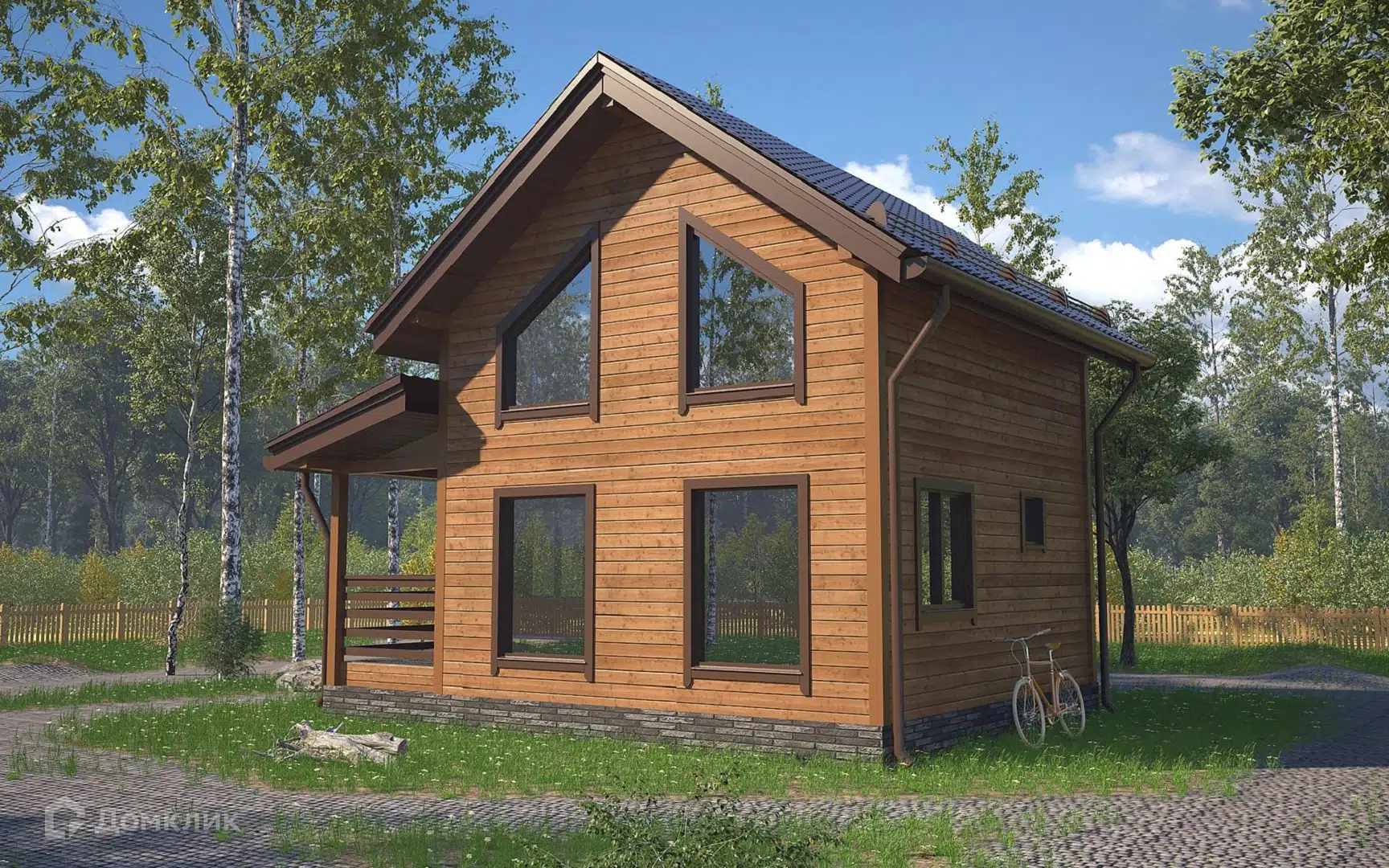 Проект дома «ДК-84 (домокомплект)» компании Теплодина из материала Панельно-каркасная технология площадью 72м² под ключ за 2988000₽ в Донецке | 2 этажа, 2 спальни, 1 санузел – Домклик