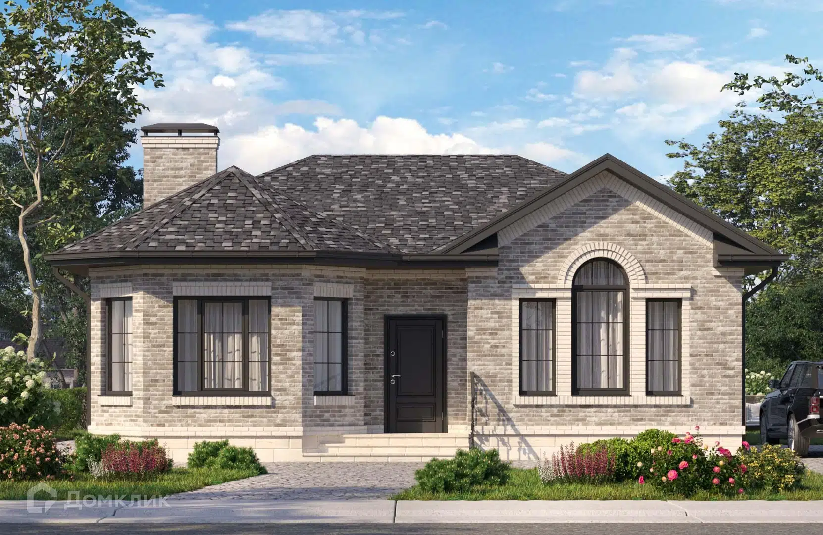 Проект дома «Проект №239-1» компании Новация из материала Керамические блоки площадью 116м² под ключ за 6935000₽ в Донецке | 1 этаж, 3 спальни, 2 санузла – Домклик