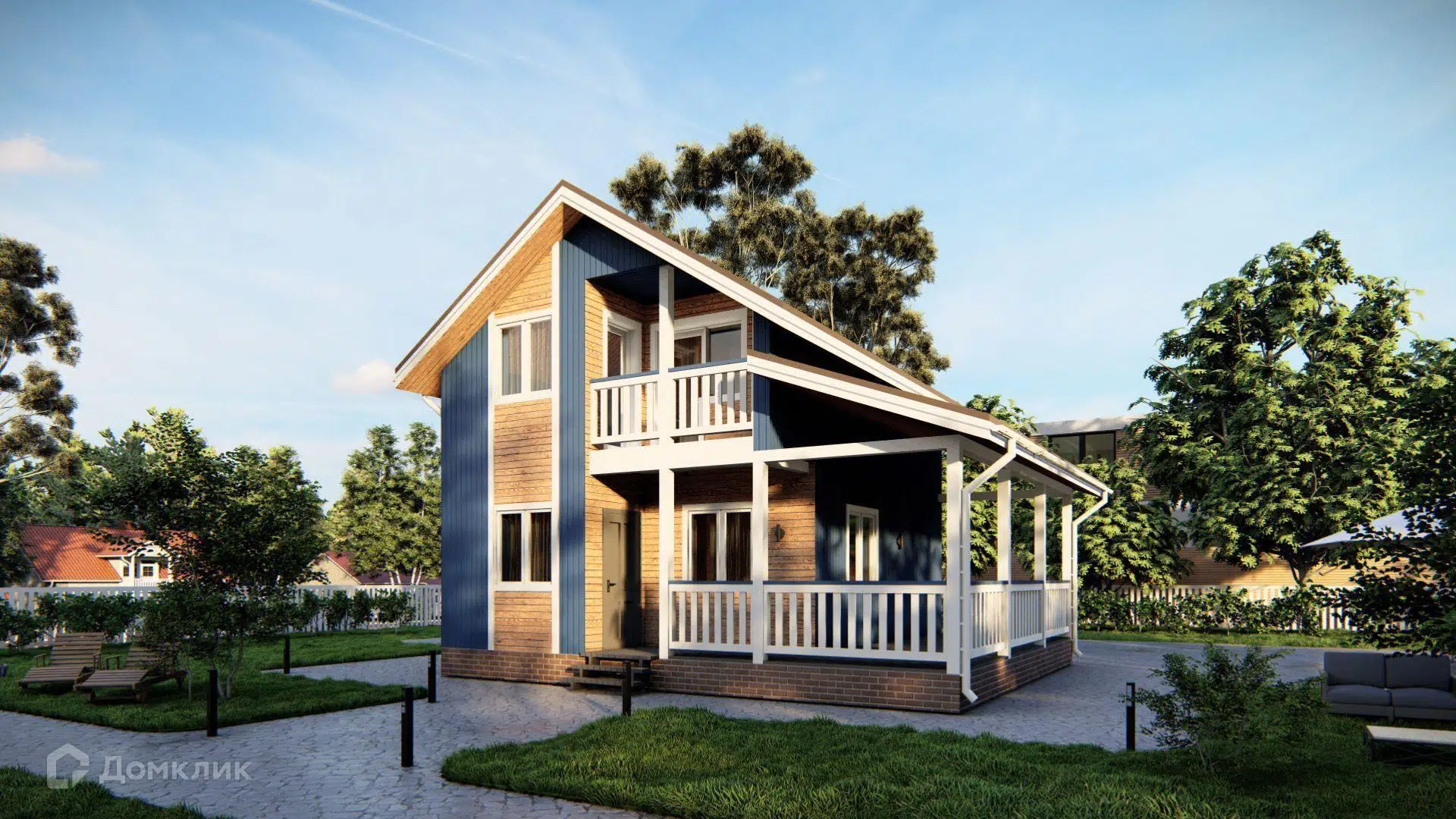 Проект дома «Шведский 1» компании Авангард Строй из материала Каркасный дом площадью 88м² под ключ за 1310000₽ в Донецке | 2 этажа, 2 спальни, 1 санузел – Домклик