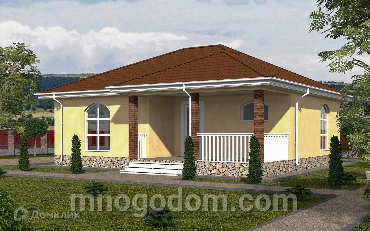 Проект дома «Дом Промонт» компании ООО МногоДом из материала Каркасный дом площадью 84м² под ключ за 3948000₽ в Донецке | 1 этаж, 2 спальни, 1 санузел – Домклик