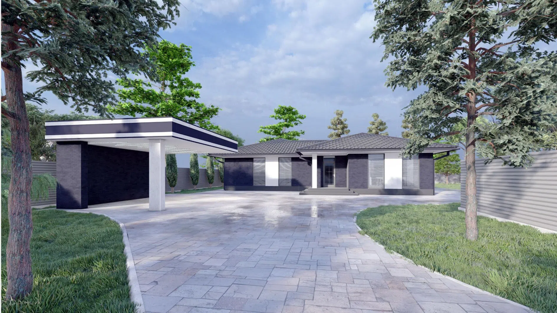 Проект дома «Дом 4» компании ИП ДОНЦОВ из материала Кирпич площадью 152м² под ключ за 10518000₽ в Донецке | 1 этаж, 4 спальни, 2 санузла – Домклик