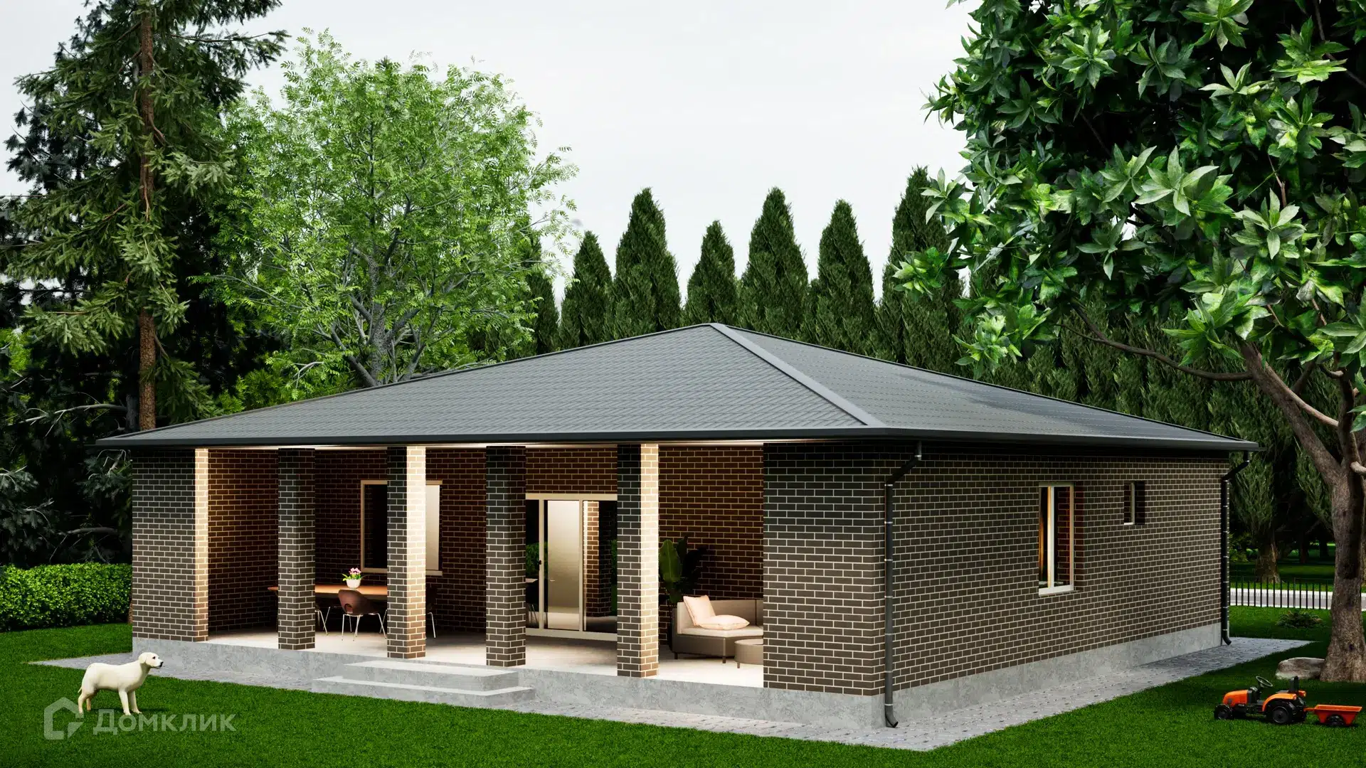 Проект дома «Уют 8, 157.37(102.53)» компании СК НА ВЕКА из материала Газобетонные блоки площадью 149.66м² под ключ за 7300000₽ в Донецке | 1 этаж, 3 спальни, 1 санузел – Домклик