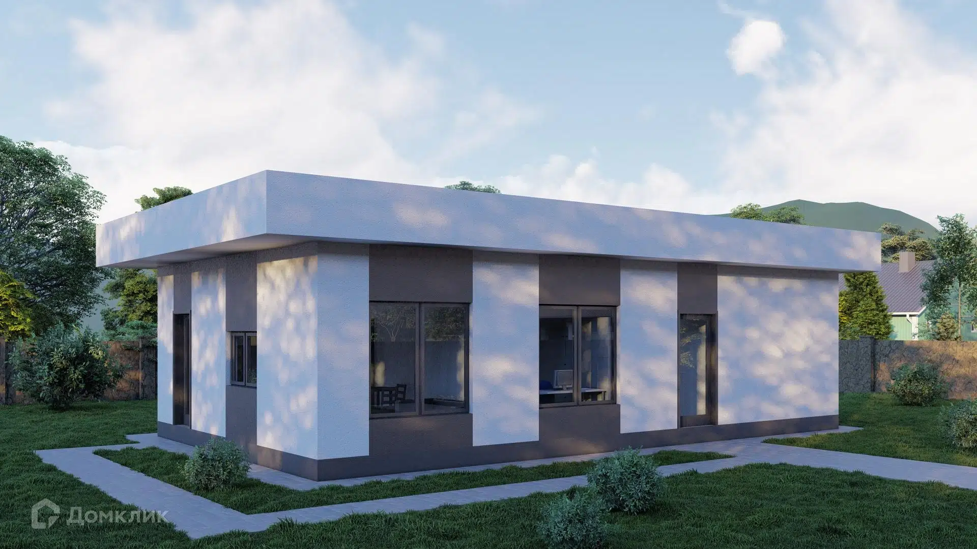 Проект дома «Фокус» компании Сапфир из материала Газобетонные блоки площадью 84м² под ключ за 5580000₽ в Донецке | 1 этаж, 3 спальни, 2 санузла – Домклик