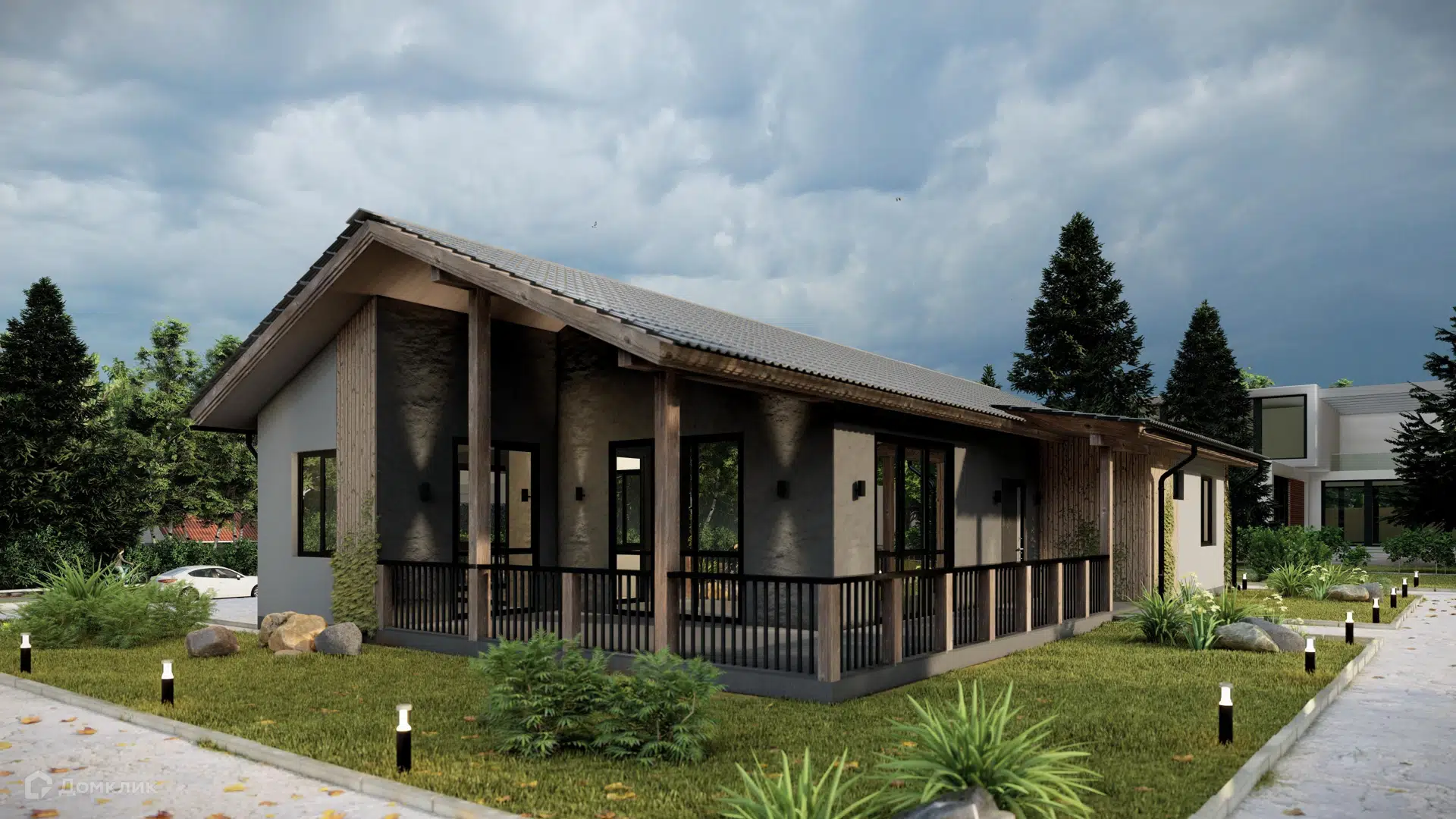 Проект дома «КД-Г125» компании ГУРУС из материала Каркасный дом площадью 112.5м² под ключ за 10625000₽ в Донецке | 1 этаж, 3 спальни, 2 санузла – Домклик