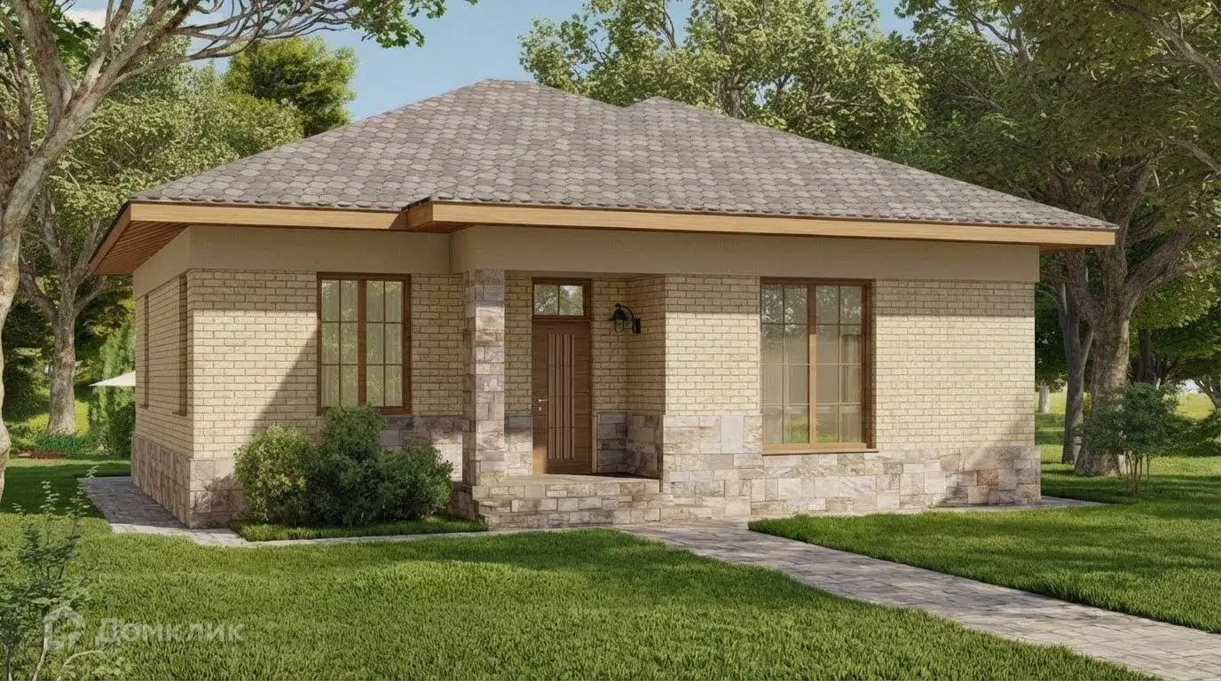 Проект дома «А-9» компании ИП Лосев Олег Петрович из материала Кирпич площадью 120м² под ключ за 9000000₽ в Донецке | 1 этаж, 3 спальни, 2 санузла – Домклик