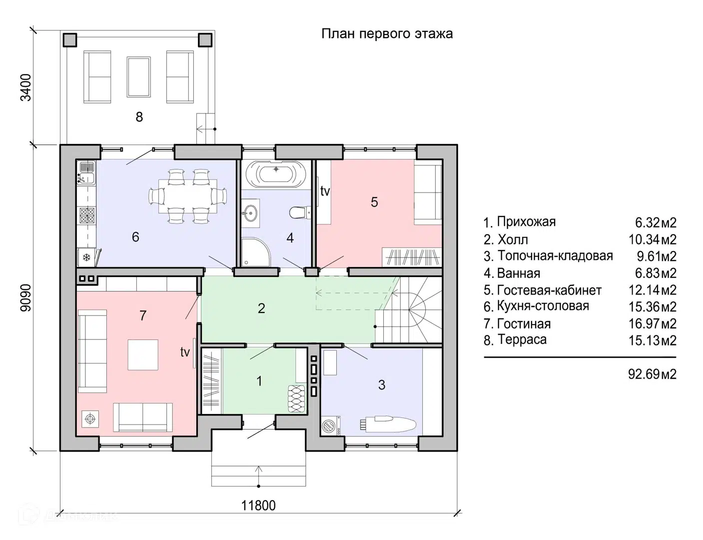 Планировка 1 этаж этажа