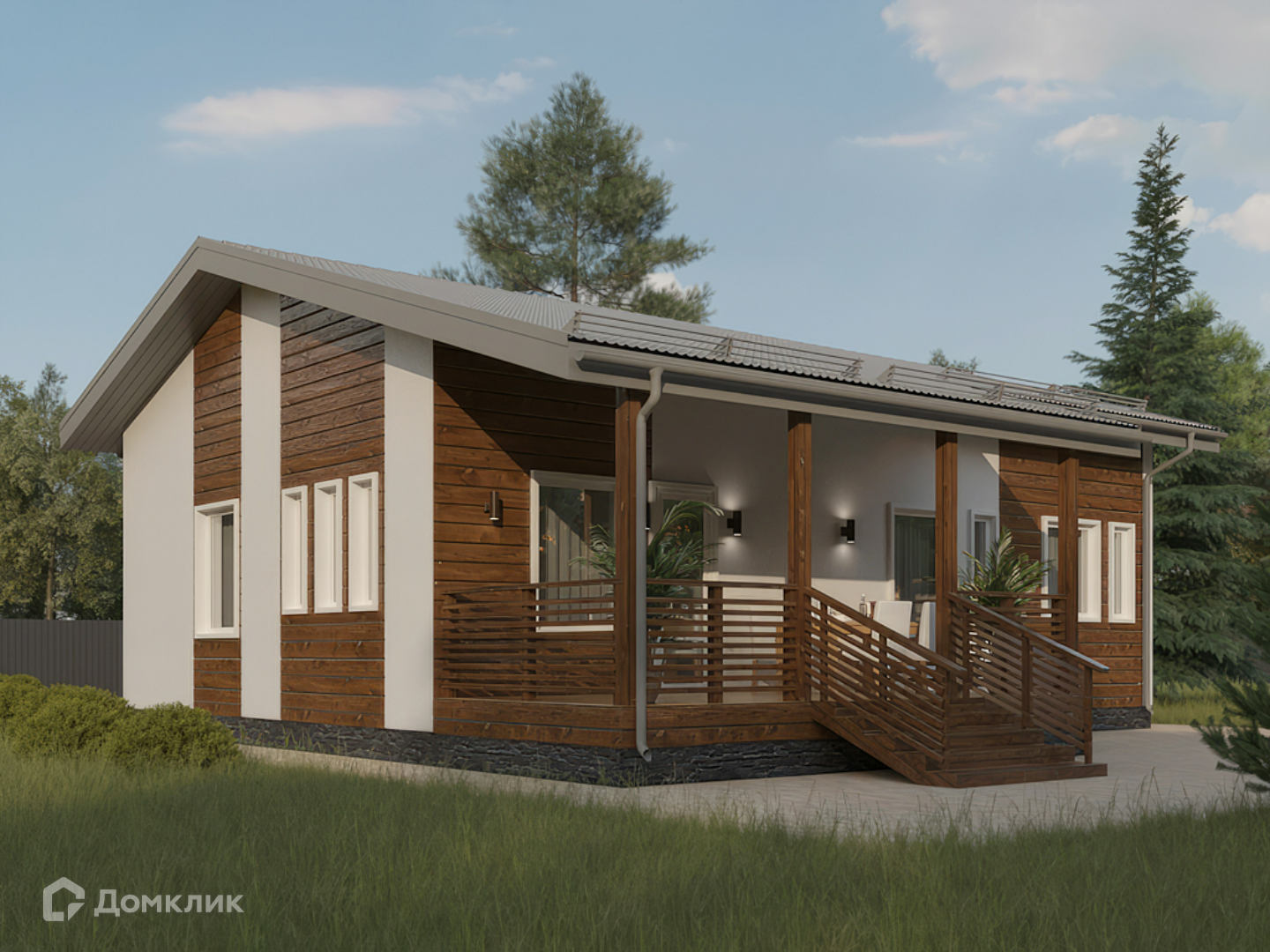 Проект дома «Лонгей» компании Вигвам.ру из материала Каркасный дом площадью 103.8м² под ключ за 7594190₽ в Донецке | 1 этаж, 3 спальни, 1 санузел – Домклик