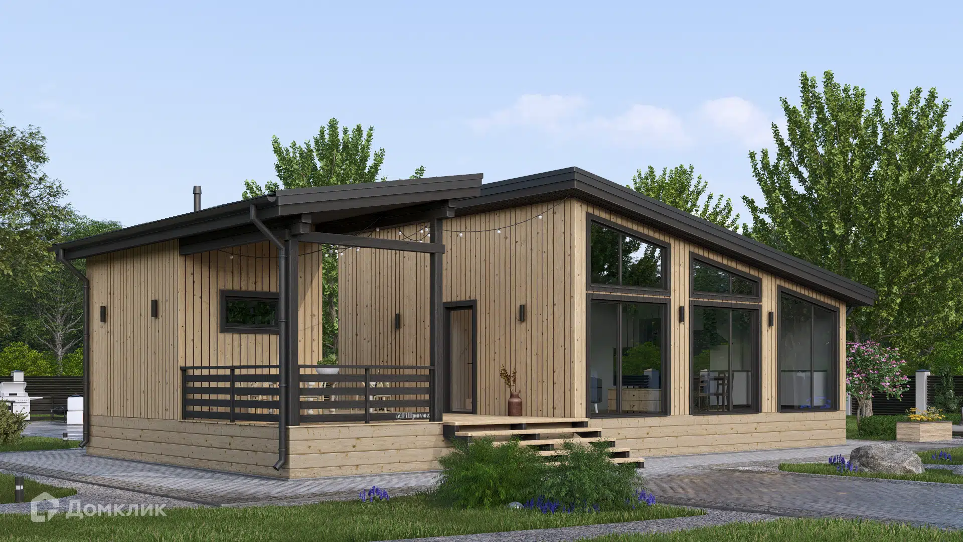 Проект дома «ПРЕФАБ 118» компании СВОЙ из материала Панельно-каркасная технология площадью 102м² под ключ за 5784469₽ в Луганске | 1 этаж, 2 спальни, 2 санузла – Домклик