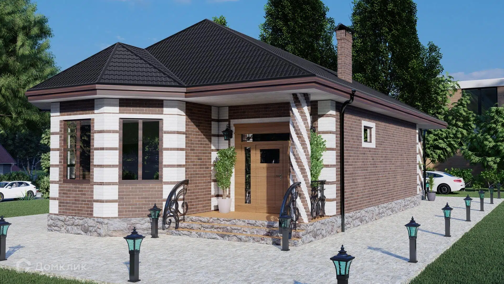 Проект дома «Одноэтажный жилой дом 83 квм» компании Строительная Компания «Алмистрой» из материала Газосиликатные блоки площадью 83м² под ключ за 4150000₽ в Донецке | 1 этаж, 2 спальни, 1 санузел – Домклик