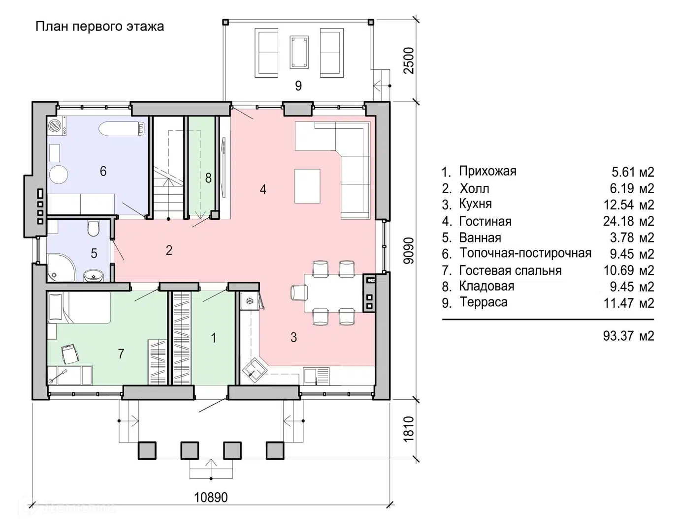 Планировка 1 этаж этажа