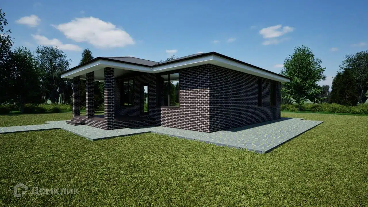 Проект дома «Северное сияние» компании Везём Дом из материала Пенобетонные блоки площадью 88.88м² под ключ за 6154000₽ в Донецке | 1 этаж, 3 спальни, 2 санузла – Домклик