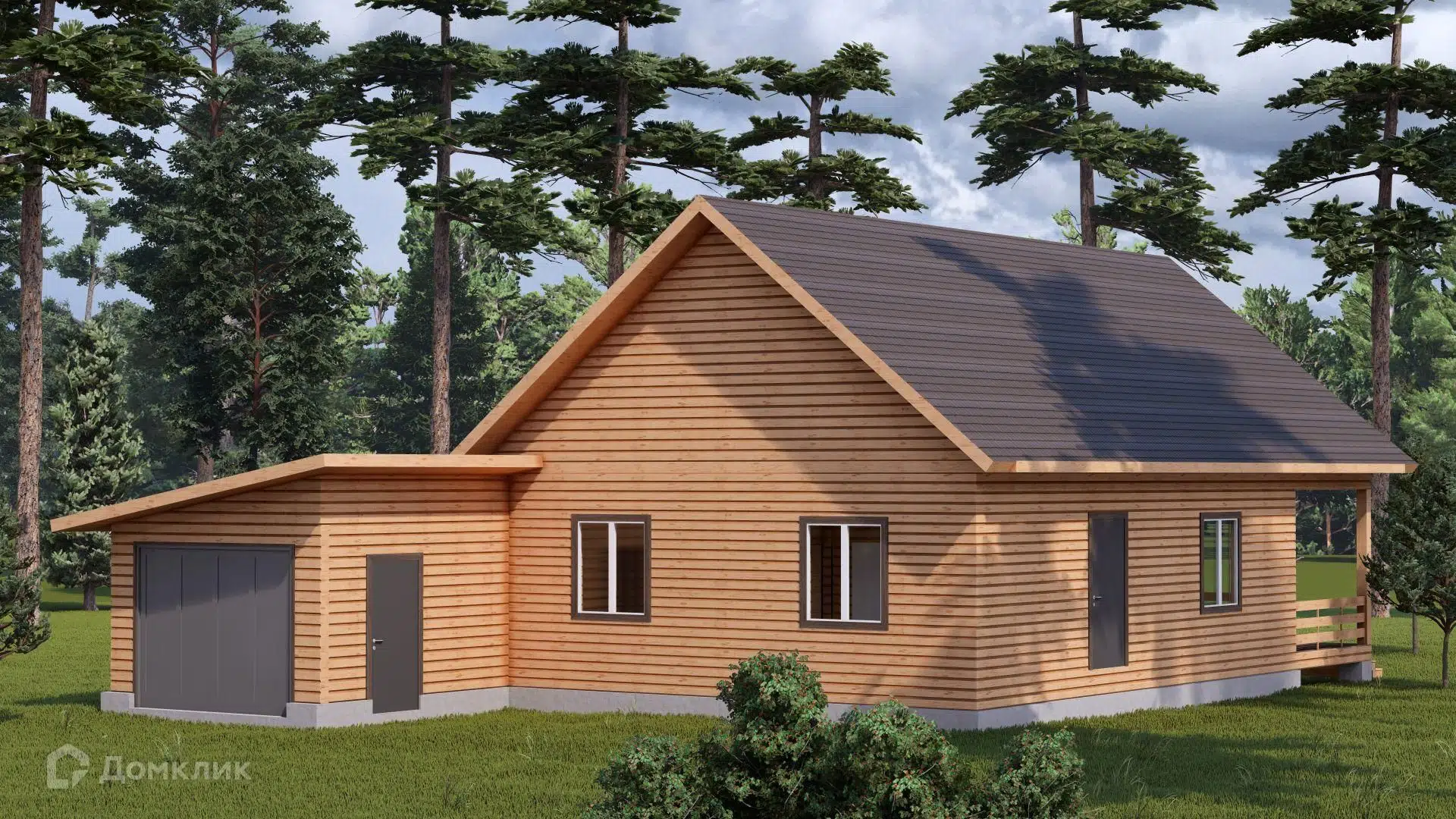 Проект дома «Брусовой дом с гаражом и террасой ТА-194» компании Построй Свой Дом_ИП из материала Профилированный брус площадью 194м² под ключ за 8385482₽ в Донецке | 2 этажа, 3 спальни, 1 санузел – Домклик