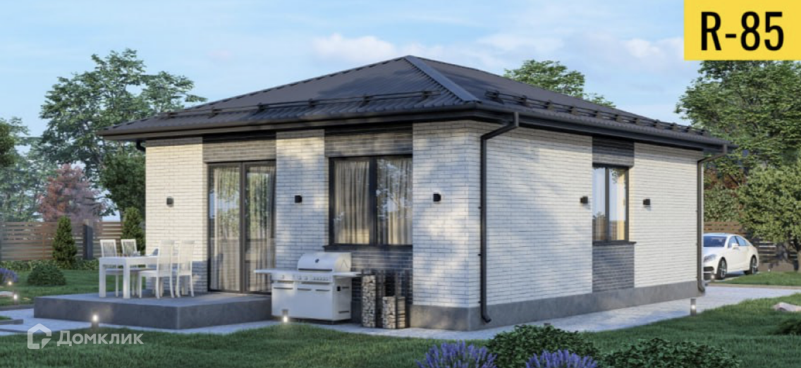 Проект дома «R-85» компании Regnum из материала Бетонные блоки площадью 82.2м² под ключ за 5800000₽ в Донецке | 1 этаж, 3 спальни, 1 санузел – Домклик