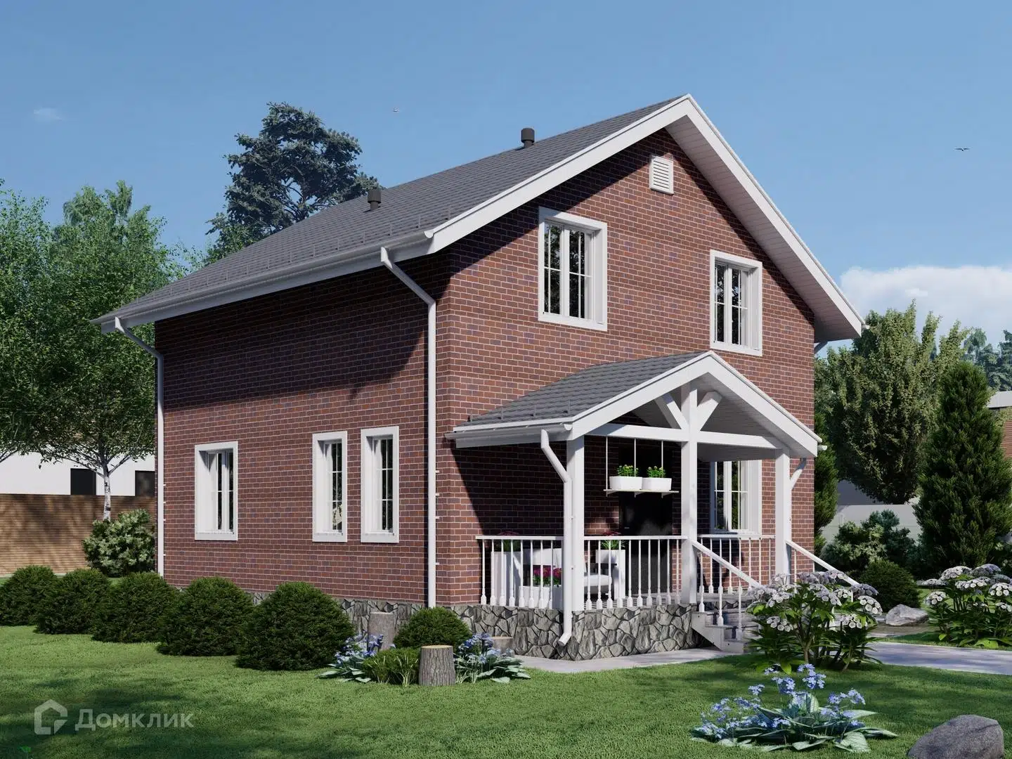 Проект дома «КД-31/1» компании СК «Честный Дом» из материала Каркасный дом площадью 112.3м² под ключ за 5400000₽ в Донецке | 2 этажа, 5 спален, 1 санузел – Домклик