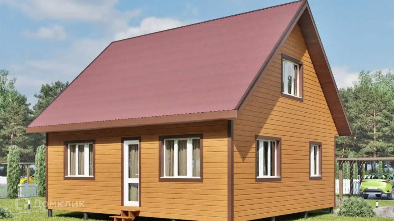 Проект дома «Каркасный дом. Проект К-37» компании СК «Отис-строй» из материала Каркасный дом площадью 93.4м² под ключ за 3720000₽ в Донецке | 2 этажа, 3 спальни, 1 санузел – Домклик