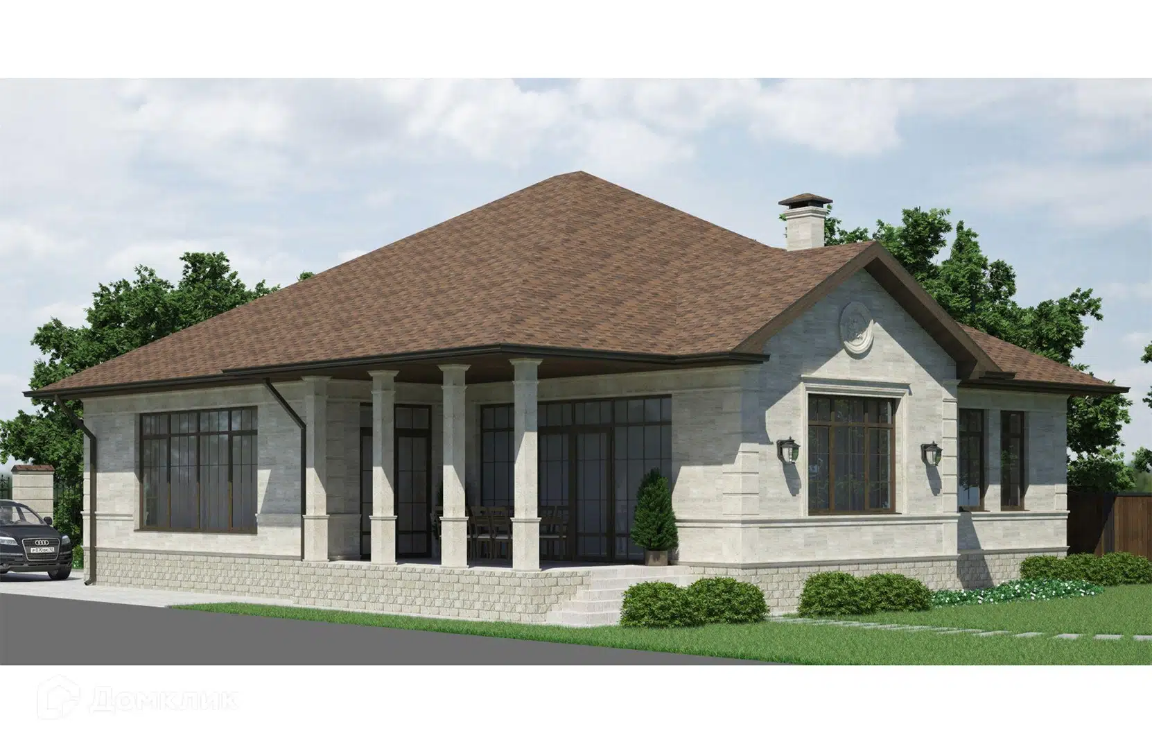 Проект дома «Проект И-66» компании Новация из материала Керамические блоки площадью 198м² под ключ за 12500000₽ в Донецке | 1 этаж, 3 спальни, 3 санузла – Домклик