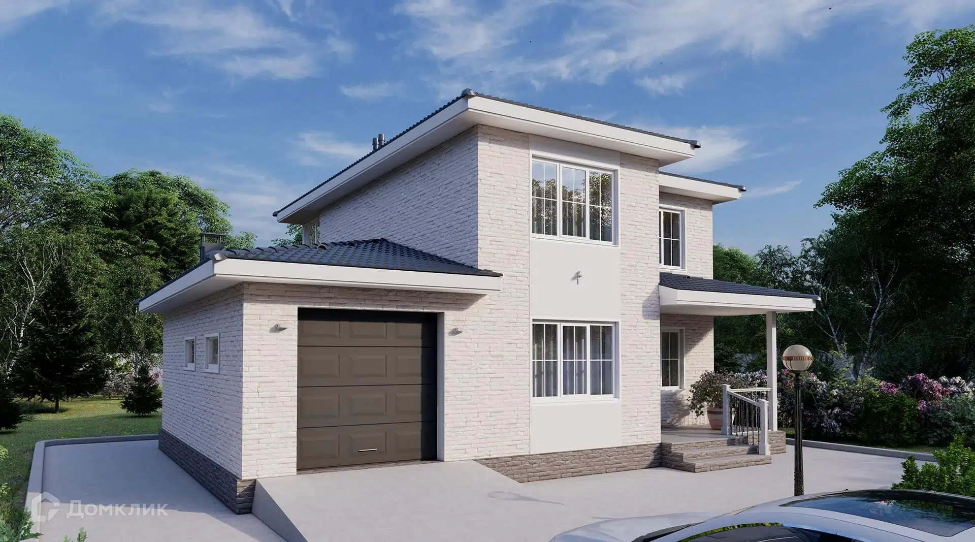 Проект дома «ГБ-128» компании СПК «ЭталонСтрой» из материала Газобетонные блоки площадью 162.82м² под ключ за 7400000₽ в Луганске | 2 этажа, 3 спальни, 2 санузла – Домклик