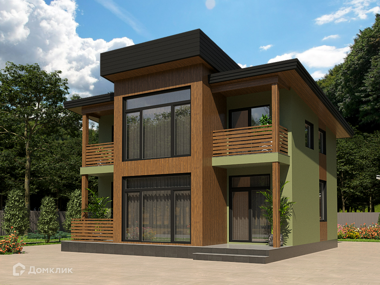 Проект дома «Барстоу» компании Вигвам.ру из материала Каркасный дом площадью 99.6м² под ключ за 7357042₽ в Донецке | 2 этажа, 4 спальни, 2 санузла – Домклик