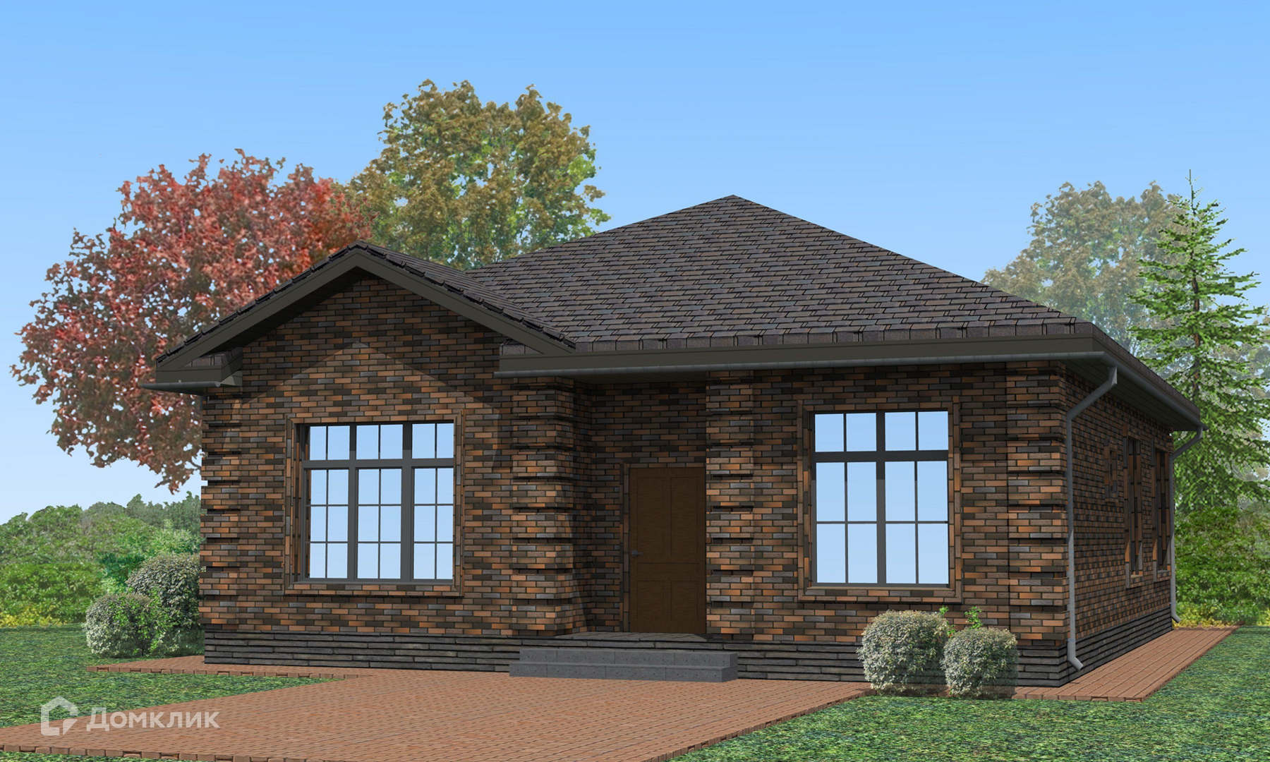 Проект дома «Проект Проект 100-30-04» компании ИП Колесникова Кристина Константиновна из материала Газосиликатные блоки площадью 129.31м² под ключ за 7300000₽ в Донецке | 1 этаж, 3 спальни, 2 санузла – Домклик