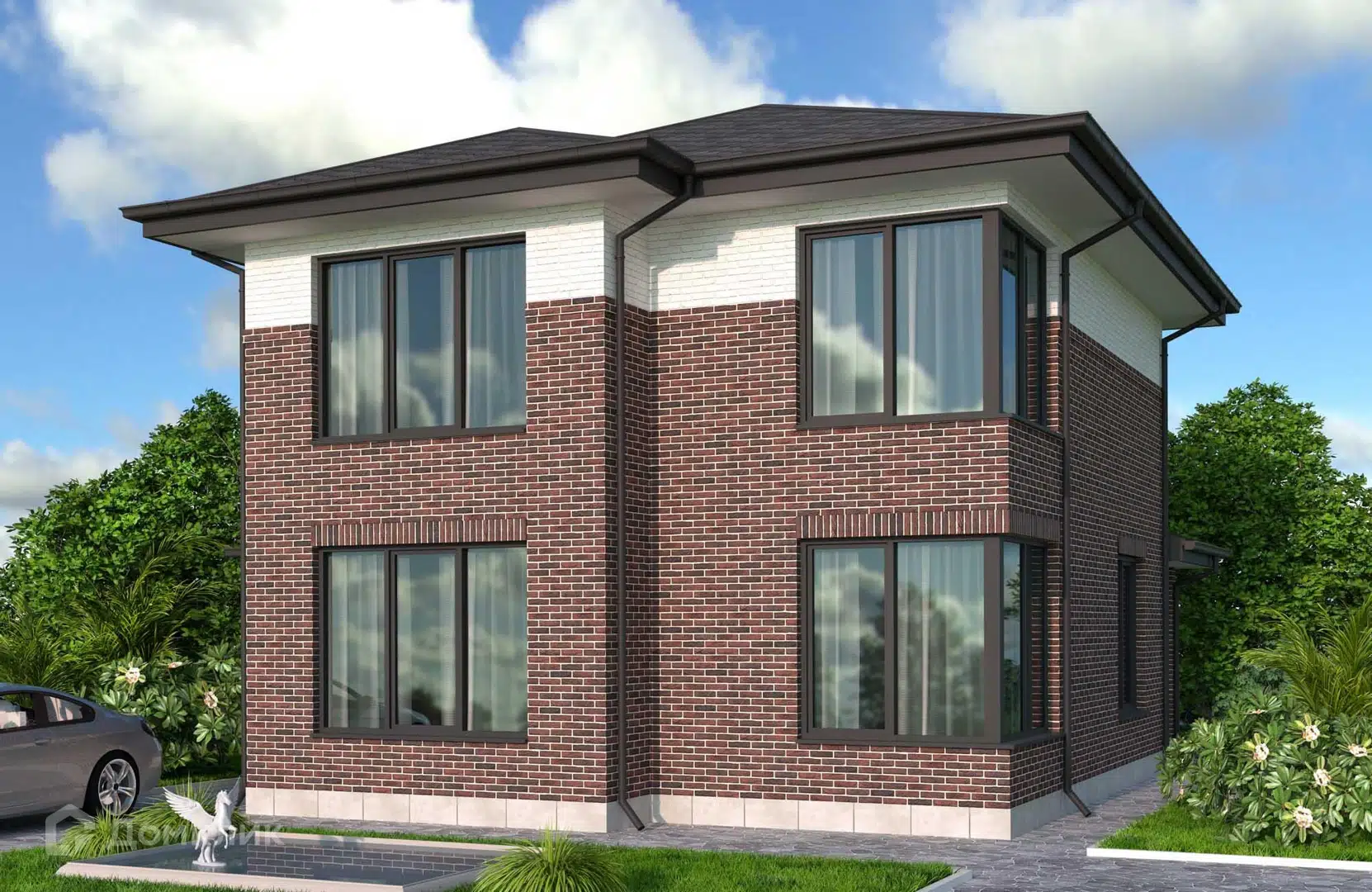 Проект дома «Проект №327» компании Новация из материала Керамические блоки площадью 116м² под ключ за 6375050₽ в Донецке | 2 этажа, 4 спальни, 2 санузла – Домклик