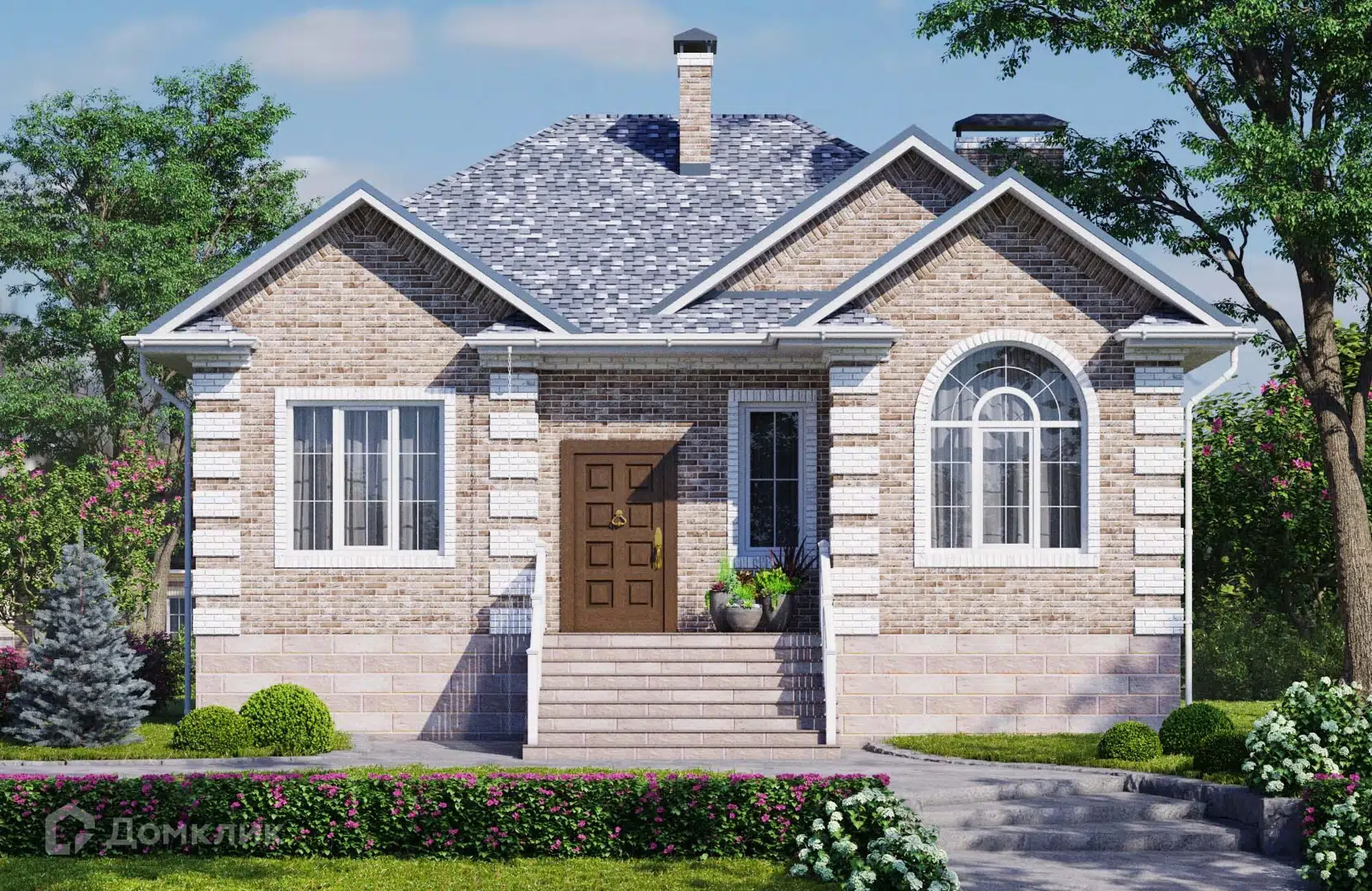 Проект дома «Проект №163-1» компании Новация из материала Керамические блоки площадью 131м² под ключ за 7205000₽ в Донецке | 2 этажа, 3 спальни, 3 санузла – Домклик