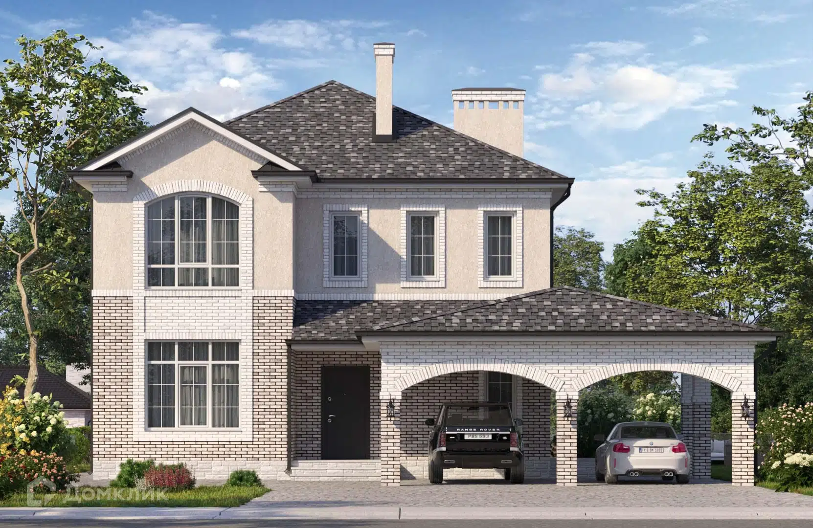 Проект дома «Проект №210» компании Новация из материала Керамические блоки площадью 179м² под ключ за 9845000₽ в Донецке | 2 этажа, 4 спальни, 3 санузла – Домклик