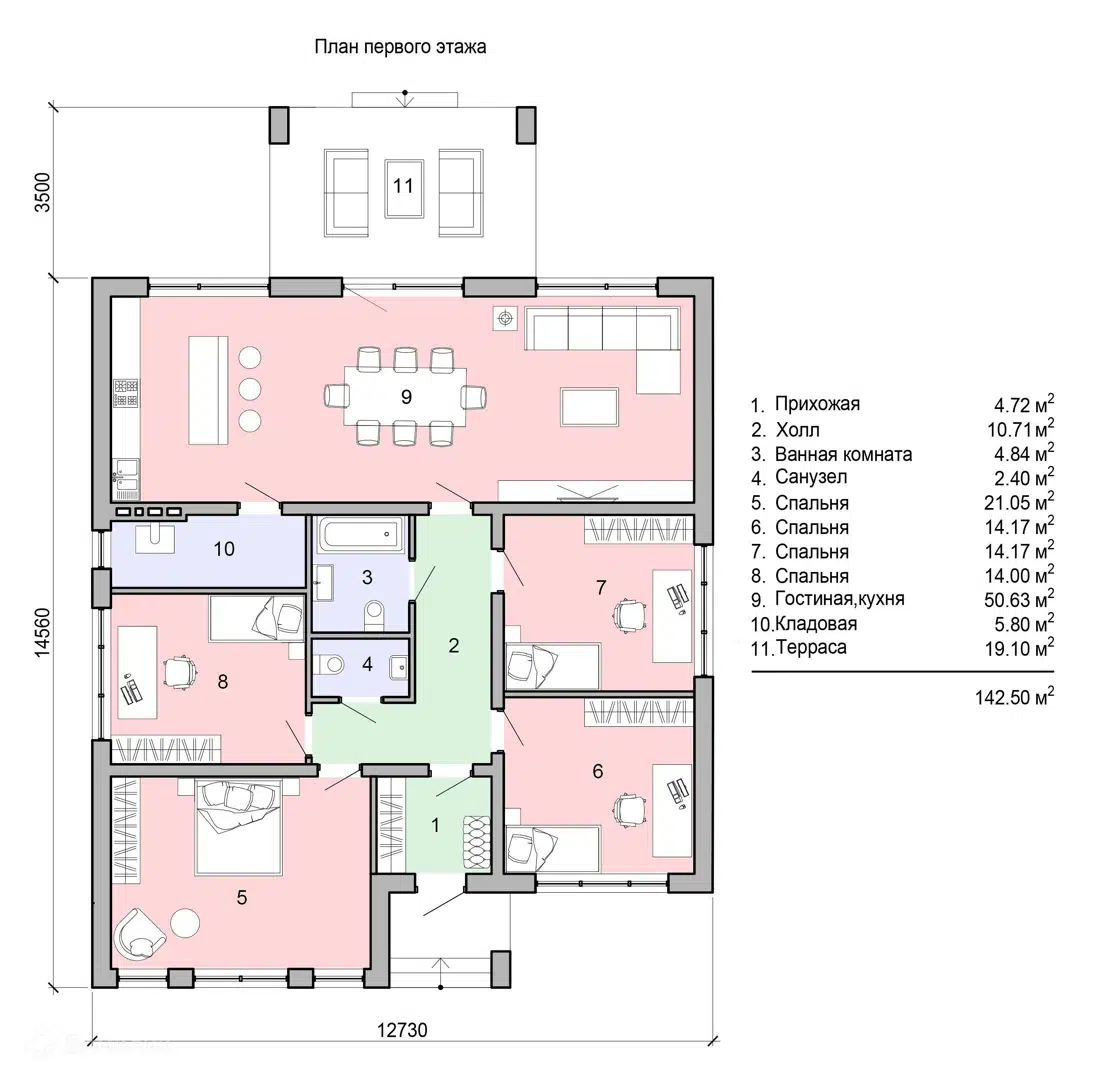 Планировка 1 этаж этажа