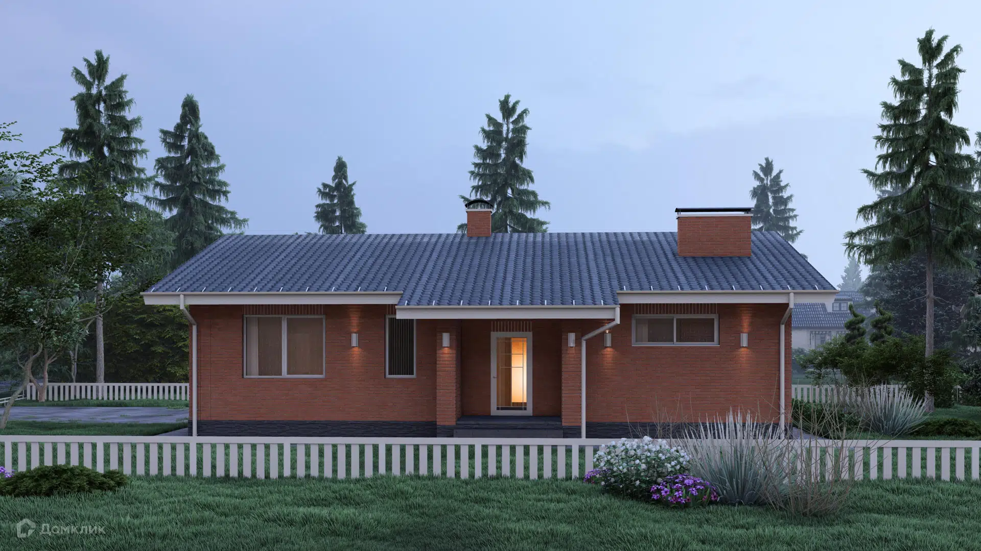 Проект дома «А-022» компании ИП Кузнецов Иван Иванович из материала Газобетонные блоки площадью 97.5м² под ключ за 6200000₽ в Донецке | 1 этаж, 2 спальни, 2 санузла – Домклик