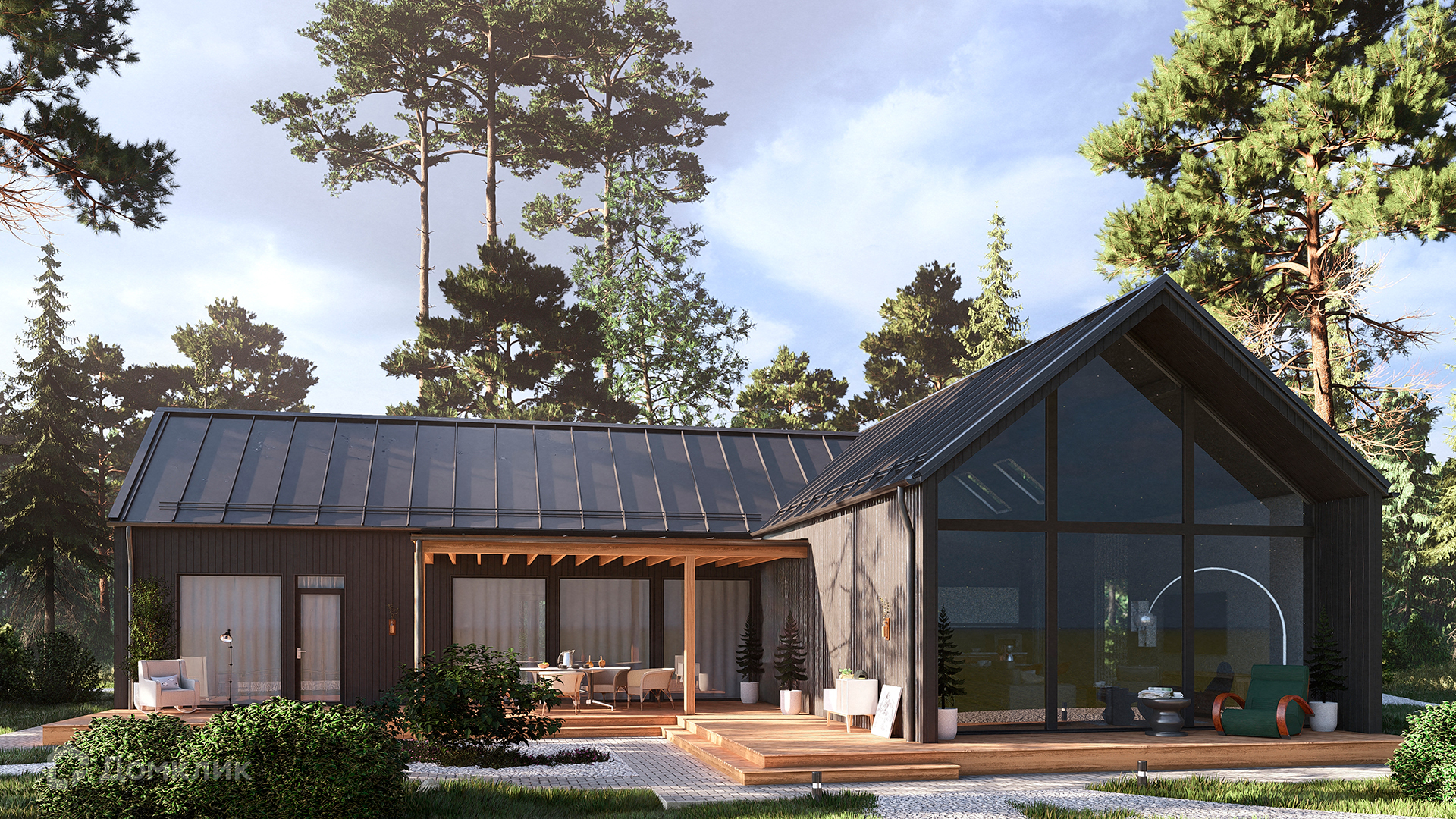 Проект дома «СВОЙ 123» компании СВОЙ из материала Каркасный дом площадью 220м² под ключ за 14224815₽ в Луганске | 1 этаж, 3 спальни, 2 санузла – Домклик