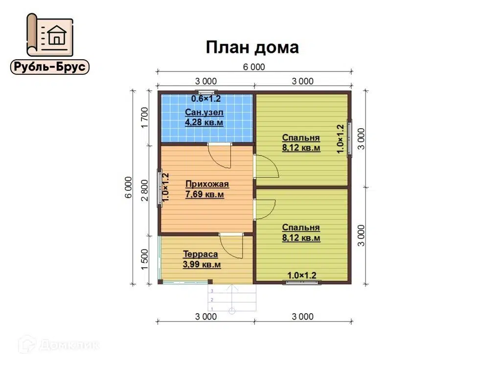 Планировка 1 этажа