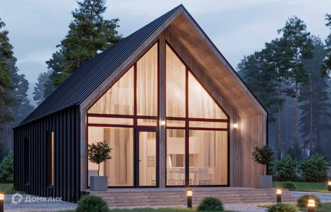 Проект дома «Барнхаус "Грейс"» компании 5 СТЕН из материала Каркасный дом площадью 86.2м² под ключ за 4225000₽ в Донецке | 2 этажа, 2 спальни, 1 санузел – Домклик