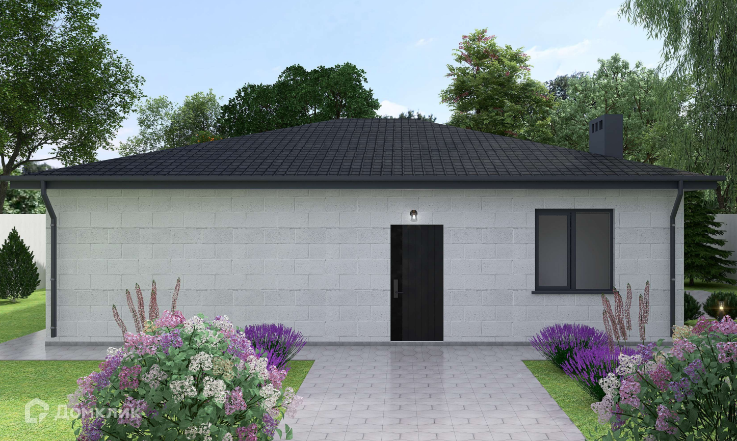 Проект дома «Строгоновка» компании ООО «СФЕРА ПЛЮС» из материала Газобетонные блоки площадью 96.14м² под ключ за 7320000₽ в Донецке | 1 этаж, 3 спальни, 2 санузла – Домклик